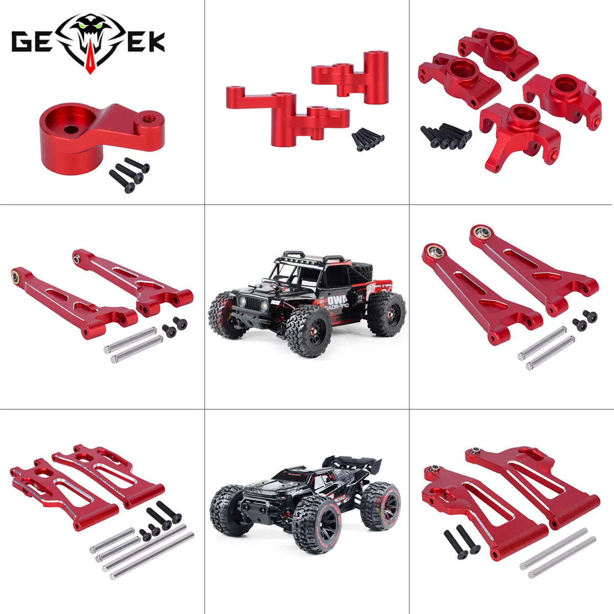 Model Kit Eva - Zestaw aluminiowych kielichów kierowniczych CNC, przednich